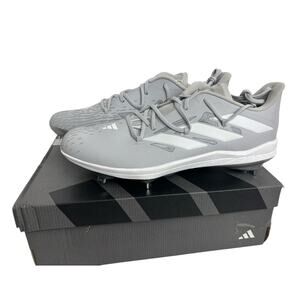 Adidas Adizero Afterburner 9 Gray White Silver Baseball Cleats NEW Men's Size 13
